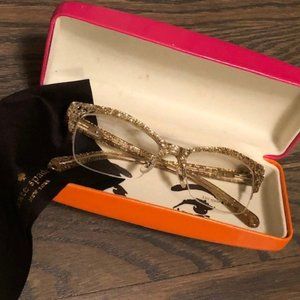 Kate Spade Lyssa Gold Glitter Eyeglasses